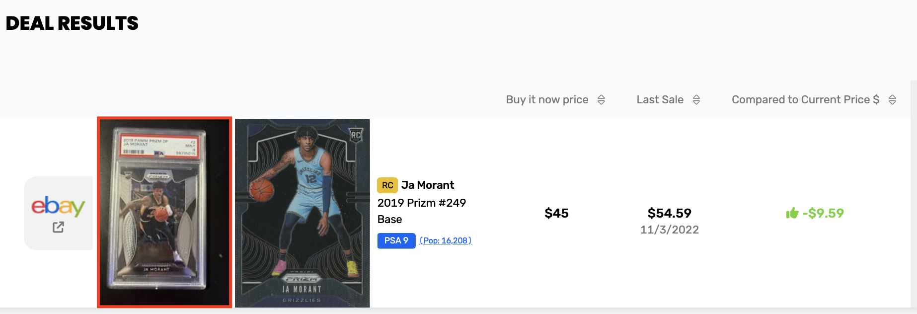 Market Movers Deal Search Buying Guide Sports Card Investor