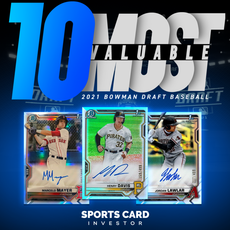 Top 10 Most Valuable 2021 Bowman Draft Baseball Sports Card Investor